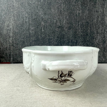 W & E Corn Richelieu brown transferware open server - 1900s English china - NextStage Vintage