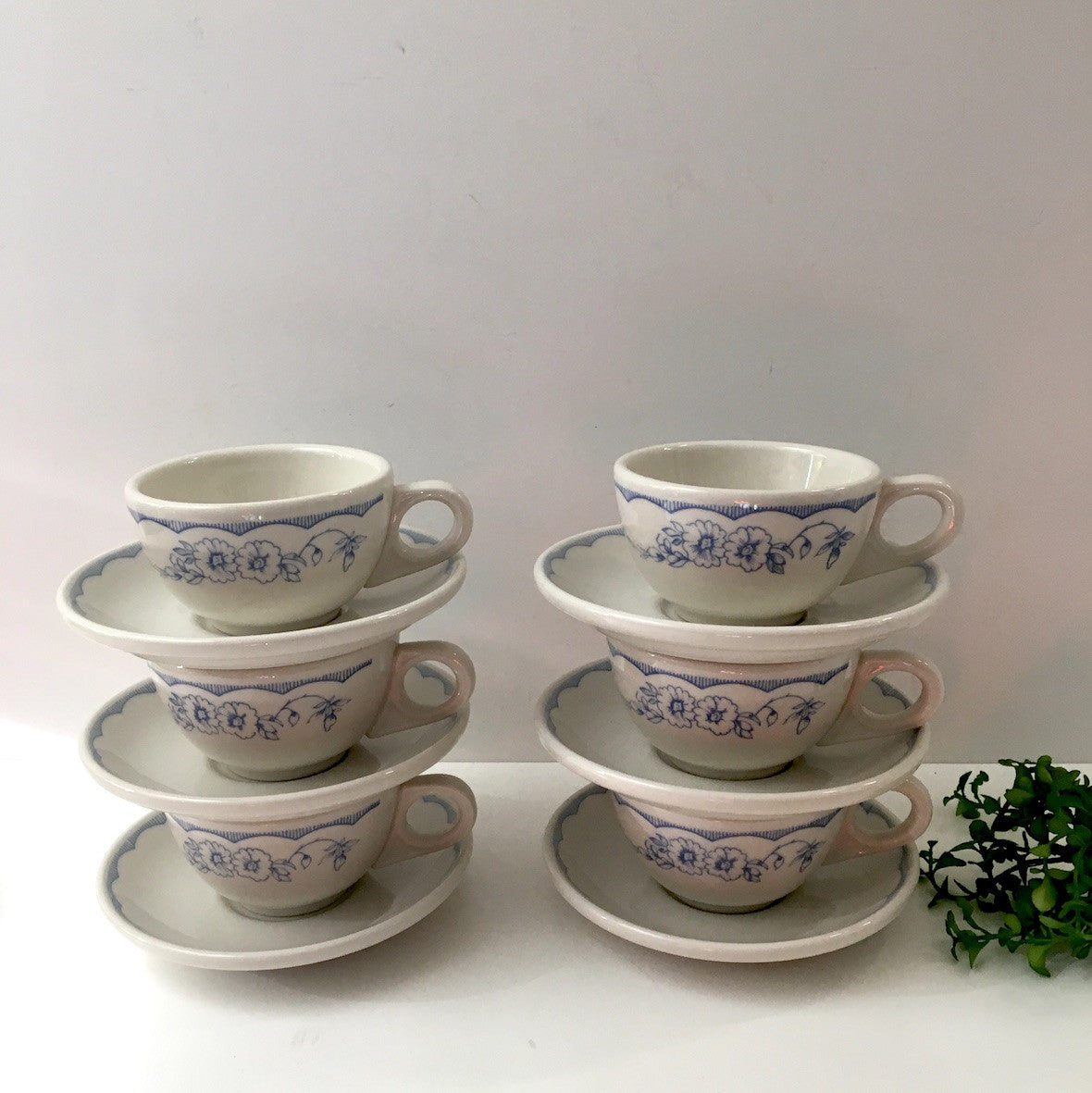 Vintage Set Homer Laughlin Diner Mugs, Best China White Ironstone 6 Oz.  Coffee Cups, Midcentury Heavy Restaurant Ware Espresso Cups, Teacups 