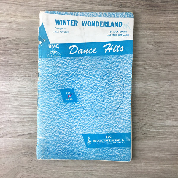 WINTER WONDERLAND - Smith/Bernhard - band arrangement sheet music - 1945 - NextStage Vintage