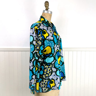 1960s flower print shirt from Fabulous Zayre - size women's large - NextStage Vintage