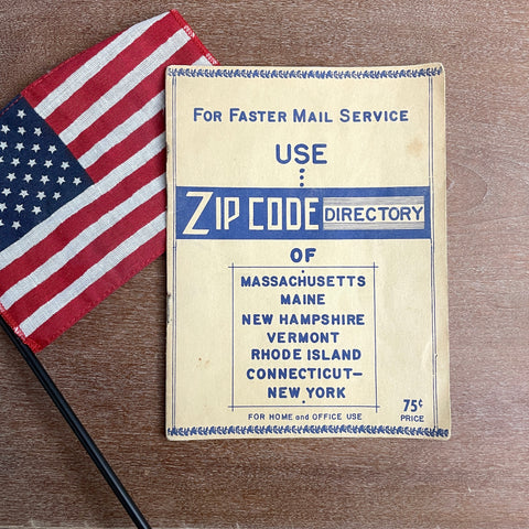 New England Map Company Zip Code Directory for the northeast - 1960s vintage - NextStage Vintage